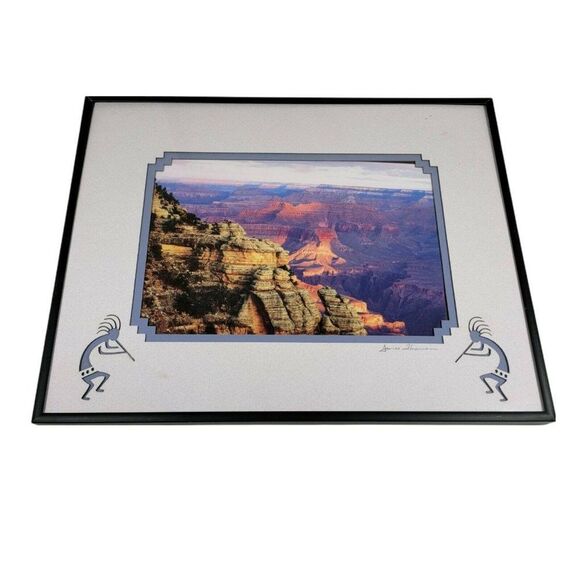 JAMES THOMSON SIGNED PRINT PHOTOGRAPH SUNRISE GRAND CANYON KOKOPELLI INDIAN - Picture 1 of 7